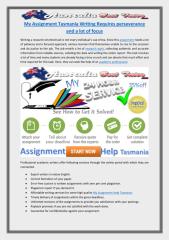 My Assignment Tasmania Writing Requires perseverance and a lot of focus.pdf