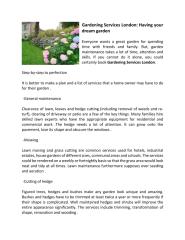 Gardening Services London - Having your dream garden.pdf