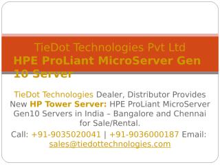 HPE ProLiant MicroServer Gen10 Servers.ppt