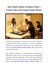 Top Unisex Salon in Baner Pune Luxury Spa and Unisex Salon Baner.docx