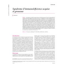 Syndrome d'immunodéficience acquise et grossesse.pdf