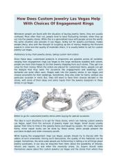 How Does Custom Jewelry Las Vegas Help With Choices Of Engagement Rings.doc